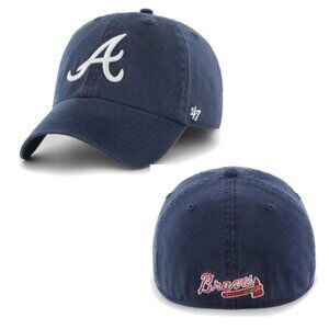 Atlanta Braves '47 Franchise Fitted Cap Navy Vintage